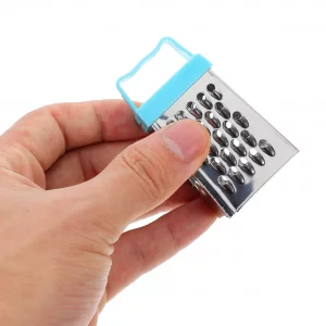Ipetboom Mini Cheese Grater Box, 6Pcs Stainless Steel Kitchen Tool with Non-Slip Handle for Garlic Ginger Vegetable Grating and Slicing, 2.63X1.45X1.