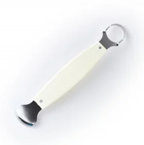 Round Edge Cut Coconut Grater - Durable Sharp Stainless Steel Blade Shredder & Multi-Purpose Rasp for Easy Use Efficient Shredding Tool (Plastic Hand