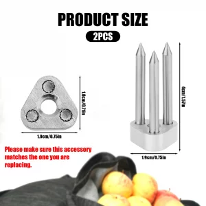 2pcs Apple Peeler Fork Replacement, Apple Peeler Accessories Stainless Steel Apple Peeler Slicer Corer Replacement Parts Fork Replacement for Apple C