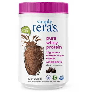 Simply tera s Pure Whey Protein Powder Dark Chocolate Clean Whey Protein Powder Made Without Artificial Sweeteners Clean Label Non GMO Kosher