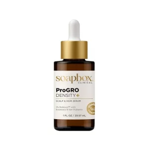 Soapbox ProGRO Density Hair Thickening Serum Supports Fuller Stronger Hair Lightweight Scalp Serum for Thinning Hair Clean Ingredients Free of
