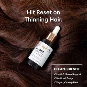 Soapbox ProGRO Density Hair Thickening Serum Supports Fuller Stronger Hair Lightweight Scalp Serum for Thinning Hair Clean Ingredients Free of