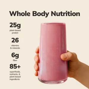 Ka Chava All In One Nutrition Shake Blend Strawberry 15 Servings 85 Superfoods Nutrients Greens Plant Based Powder Protein Drink Digestive