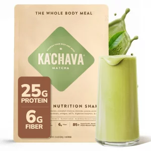 Ka Chava Whole Body Meal Shake Matcha 2 lb Vegan Protein Powder with 85 Superfoods Greens Plant Based Meal Replacement with Probiotics Digestive