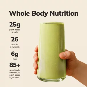 Ka Chava Whole Body Meal Shake Matcha 2 lb Vegan Protein Powder with 85 Superfoods Greens Plant Based Meal Replacement with Probiotics Digestive