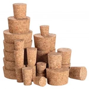 ARTIBETTER 1 Set of 25 Pcs Cork Stoppers Bottle Cork Stoppers Wooden Tapered Plugs Replacement Assorted Size s (5 Sizes)