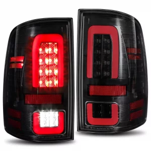 MAYELLO Black Full LED Tail Lights Brake Rear Lamps Clear Lens Blackout Style Upgrade for 2009-2018 Dodge Ram 1500 2500 3500, 2019-2024 Ram